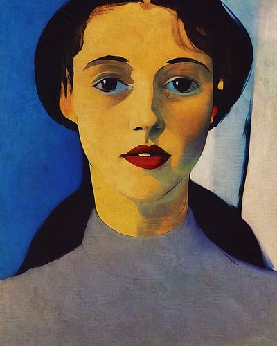 Portret van een jonge vrouw die naar je kijkt