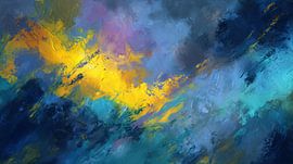 Abstraktes Panorama mit Sturm und Sonnenlicht von TheXclusive Art