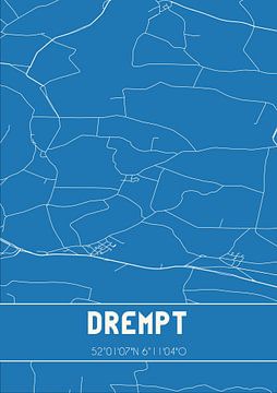 Blauwdruk | Landkaart | Drempt (Gelderland) van Rezona