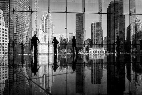 New York Winter Garden Atrium Zwart-Wit