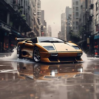 Lamborghini diablo splash art
