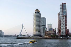 Skyline an der Maas im Abendlicht von Manon Huls