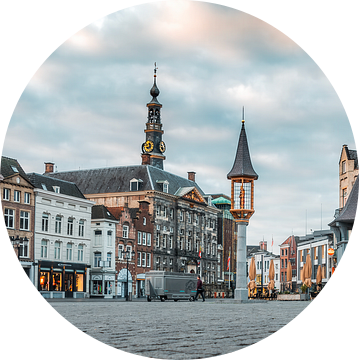 Markt van 's-Hertogenbosch op Eerst Kerstdag van Niek Wittenberg