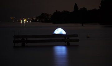Shining tent on the water by Sven Sasso