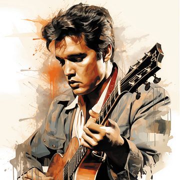 Elvis Presley van Koffie Zwart