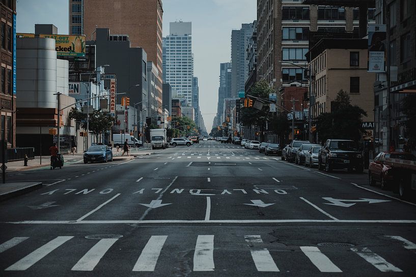 Een rustige straat in New York van Erwin van Kester