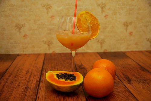 Papaja Gember Cocktail met Gember Limonade