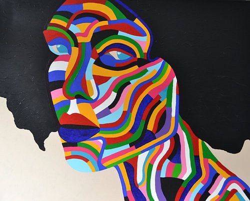  Colorful painting Rainbow Woman 2 , all the colors of the rain bow