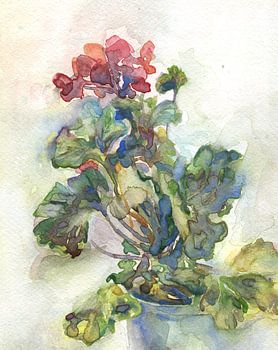 Stille Blüte – Aquarell auf Papier