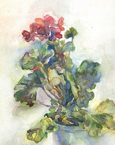 Stille Blüte – Aquarell auf Papier