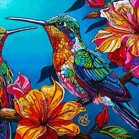 A colourful painting: Together in Harmony by Happy Paintings / Renata Rolefes Art