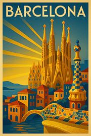 Colorful Spirit of Barcelona Spain by Travel Shop