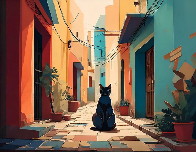Le chat, Maître des lieux par Martine Affre Eisenlohr