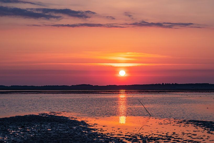 Sunrise in the Wadden Sea on the island of Amrum by Rico Ködder