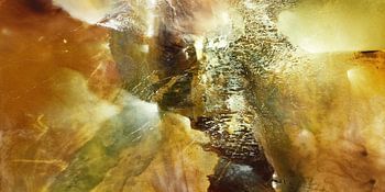 Abstrakte Komposition in grün: Die Erde erwacht - neues Leben.