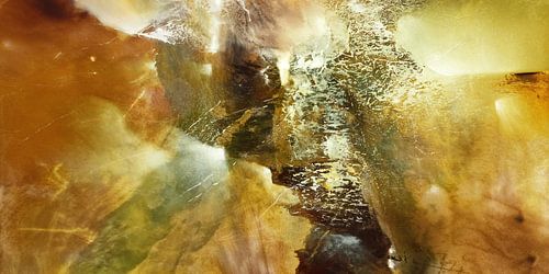 Abstracte compositie in groen: De aarde ontwaakt - nieuw leven.