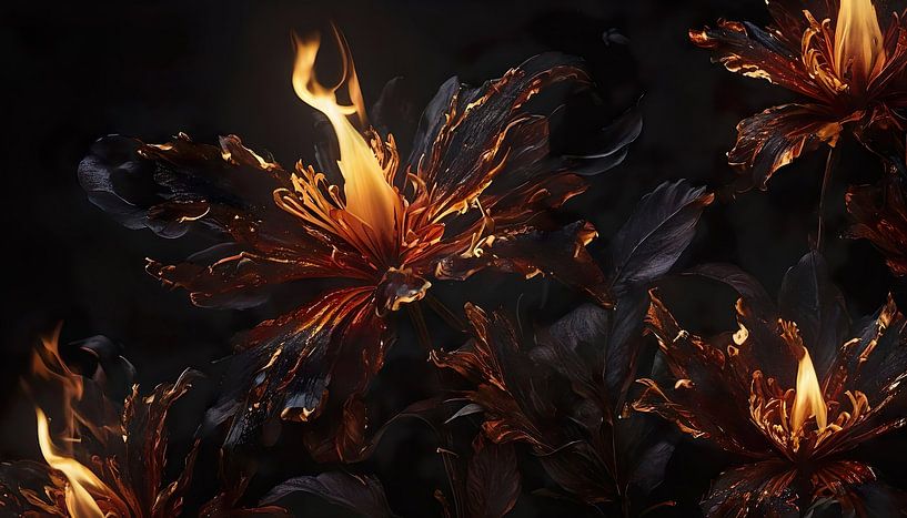 Fiery Floral Splendour by Retrotimes