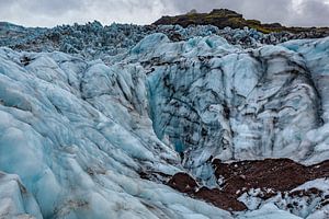 Le glacier Falljökull dans le parc national de Vatnajökull sur Easycopters