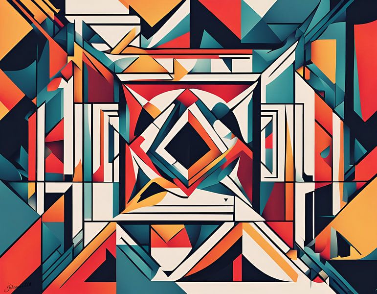 Abstract Art – Louvre 1 by Johannas Art Creations