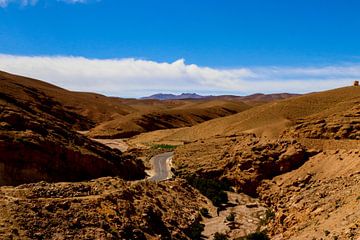 Weg dat verdwijnt in de bergen van Marokko van Inneke Heesakkers