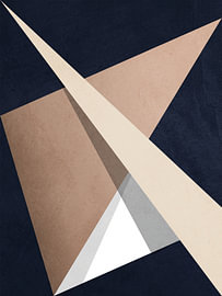 Art abstrait géométrique minimaliste contemporain, tons terreux sur Online Arts