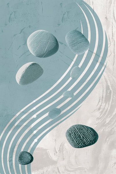 Gentle waves and calm stones by Poster Art Shop
