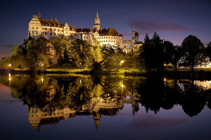 Kasteel Sigmaringen bij nacht van Thomas Rieger