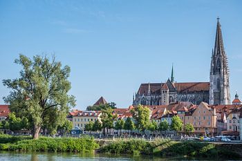 Blick auf den Dom in Regensburg Bayern