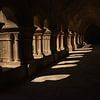 The play of light and shadow between the columns of Fontenay Abbey (Burgundy, France) by Birgitte Bergman