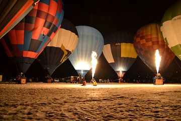 night glow in inzell met hotair-ballonnen