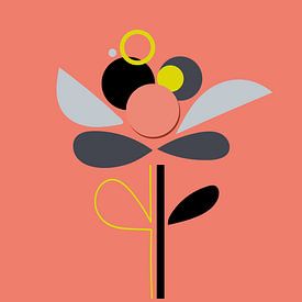 A colourful, minimalistic flower by Charlotte Hortensius