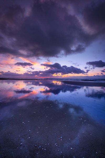 The blue hour on the beach of texel by marvin kranenburg