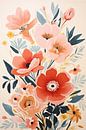 Bloemen | Botanisch Kunstwerk van Abstract Schilderij thumbnail