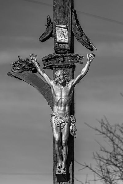 Artwork of Jesus Christ on the pilgrimsroute to Santiago de Compostella by Ramon Van Gelder