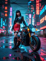 cyberpunk nacht stad