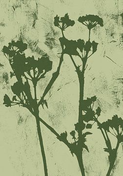 Groene bloemen. van Dina Dankers