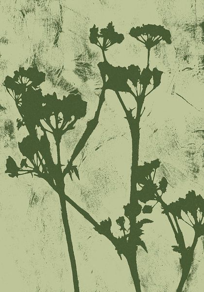 Green flowers. by Dina Dankers