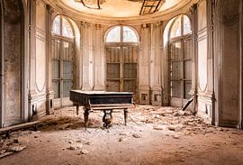 Piano in Abandoned Castle. by Roman Robroek - Photos of Abandoned Buildings