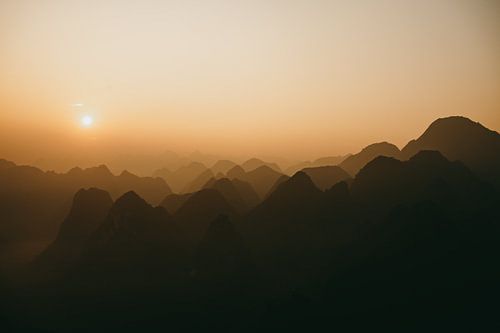 Sonnenaufgang im Norden Vietnams