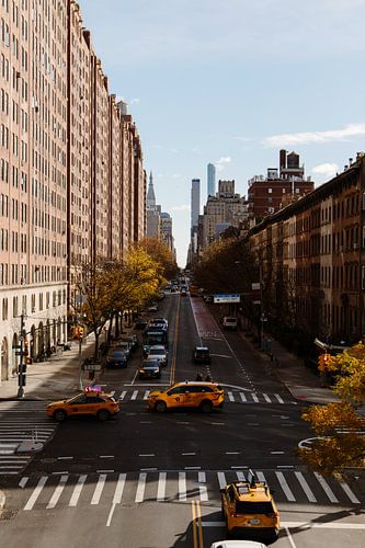 New York: highline views met gele taxi