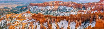 Winter panorama van Bryce Canyon Nationaal Park, Utah van Henk Meijer Photography
