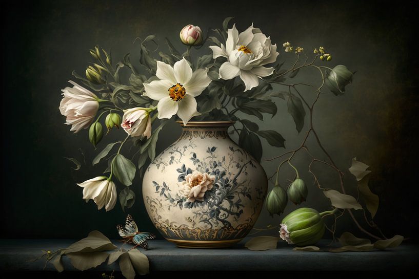 Still life | New masters | Flowers by Digitale Schilderijen
