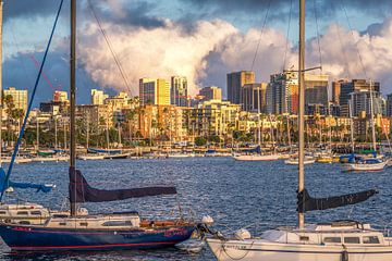 Winter Afternoon Skyline - San Diego, California by Joseph S Giacalone Photography