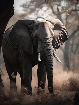 Elefant in der Natur V1 von drdigitaldesign