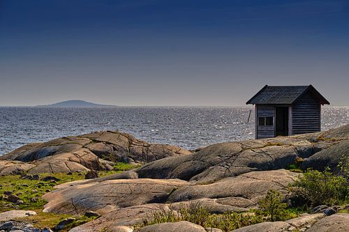 Vissershut aan de baltische zee