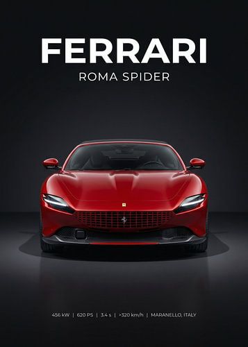 Ferrari Roma Spider – Frontansicht, Studioaufnahme