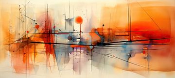 Kleurrijk abstract 78934 van Abstract Schilderij