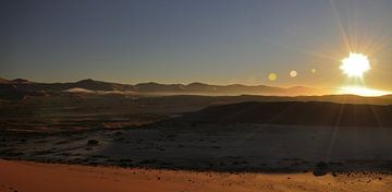 Ochtendmist Sossusvlei bij Deadvlei