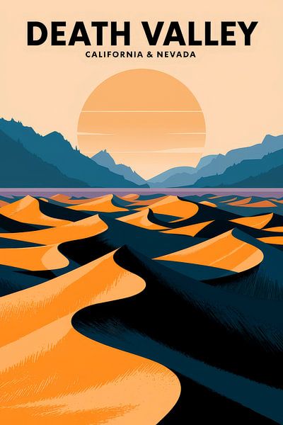 Death Valley, California &amp;amp ; Nevada Vintage Travel Poster par Poster Art Shop