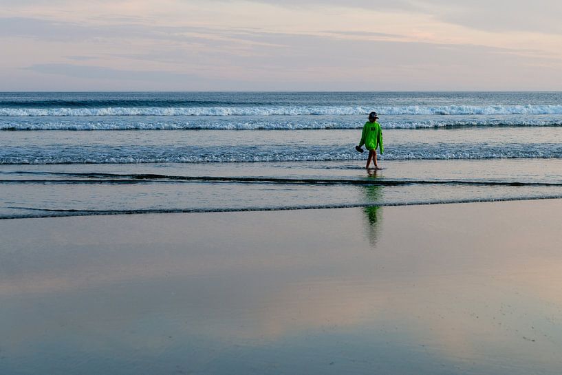 Boy at the beach of Long Beach on Vancouver Island by Hans-Heinrich Runge